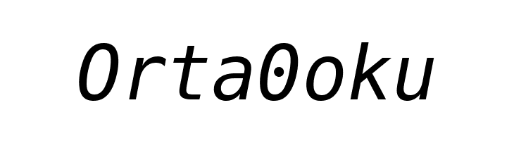 Meslo LG S DZ Italic  Free Fonts Download