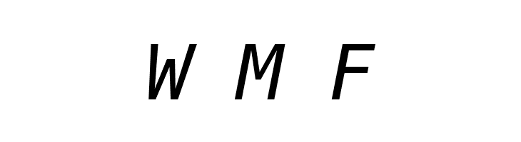 Meslo LG L DZ Italic  Free Fonts Download