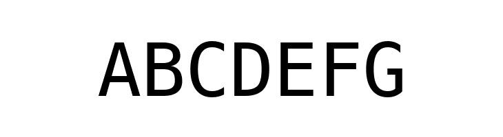 ABCDEFG Meslo LG M DZ Regular Font