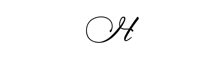 H Signature of the Ancient Font