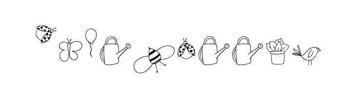 GJ-Garden Gnome Doodles Regular  Free Fonts Download