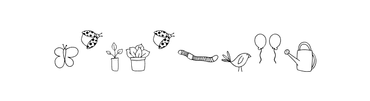 GJ-Garden Gnome Doodles Regular  Free Fonts Download