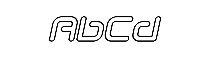 Sci Fied Outline Italic  Free Fonts Download