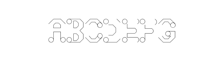 circuitos redondos  Free Fonts Download