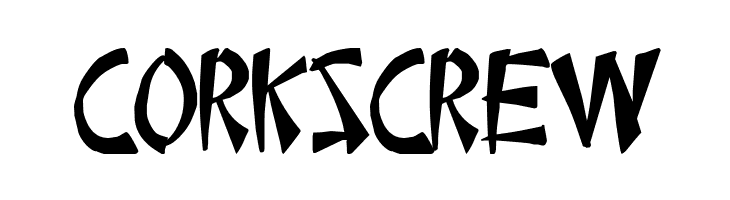 corkscrew Chinese Takeaway Font