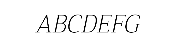 Trirong ExtraLight Italic  Free Fonts Download