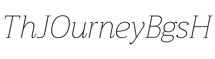 Trirong Thin Italic  Free Fonts Download