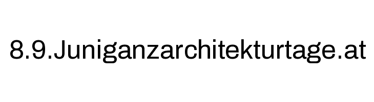 8.9.Juniganzarchitekturtage.at Archivo VF Beta Regular Font
