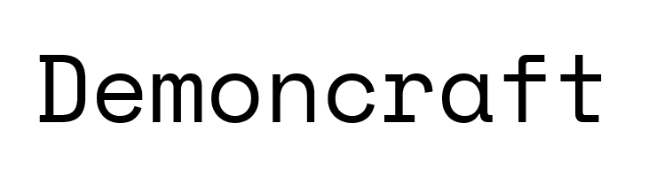 Demoncraft Space Mono Regular Font