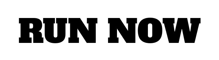 RUN%2BNOW Alfa Slab One Regular Font