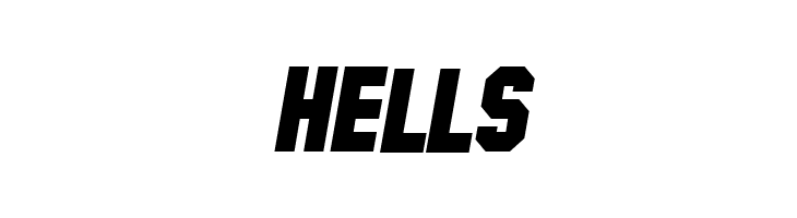HElls Hollywood Hills Bold Italic Font