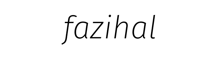 Fira Sans ExtraLight Italic  Free Fonts Download