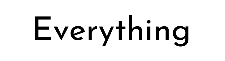 Everything Josefin Sans Regular Font