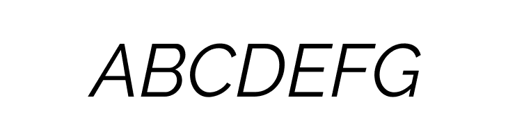 ABCDEFG Raleway Italic Font