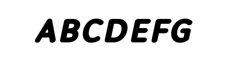 Robaga Rounded Black Italic  Free Fonts Download