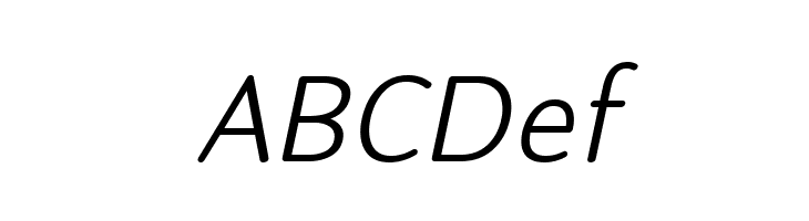 Robaga Rounded Light Italic  Free Fonts Download