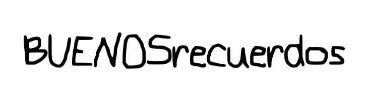 BUENOSrecuerdos Kindergarten R Font