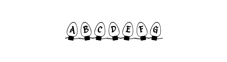 Christmas Lights Outdoor  Free Fonts Download