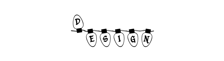 Christmas Lights Outdoor  Free Fonts Download