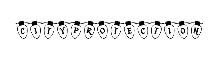 Christmas Lights Outdoor  Free Fonts Download