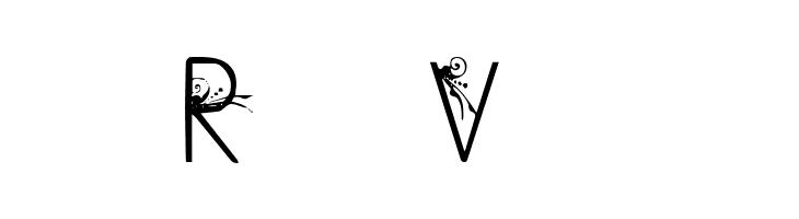 Curly Fleur Caps  Free Fonts Download