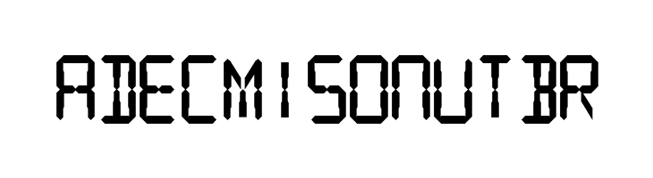 Digital Readout Thick Upright  Free Fonts Download