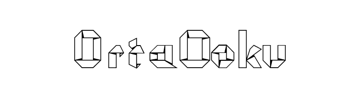 kubos origami  Free Fonts Download