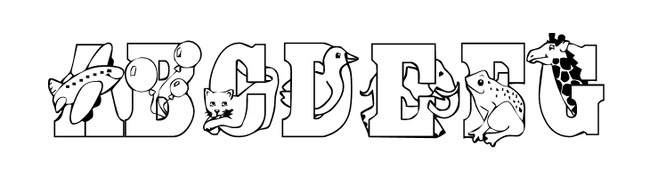 Abcdaire Enfantin  Free Fonts Download