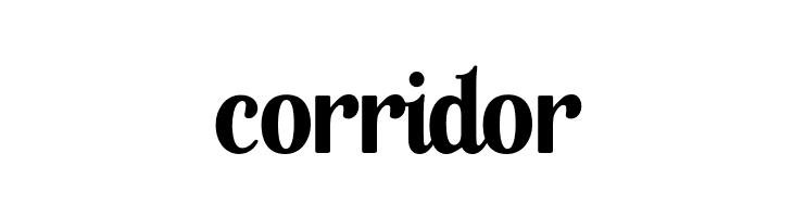 Corridor APompadourDisplaySample Font