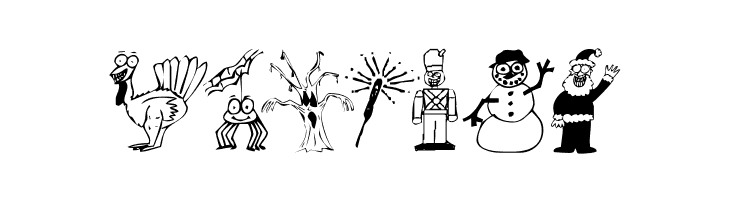 KR Silly Art Holiday  Free Fonts Download