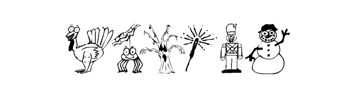 KR Silly Art Holiday  Free Fonts Download