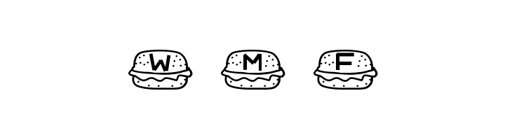 YBCheeseburgerAlphas  Free Fonts Download