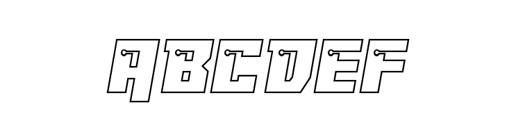 Dangerbot Outline Outline  Free Fonts Download