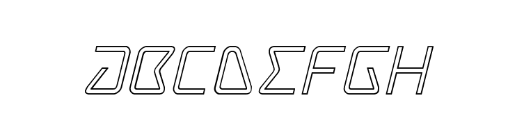Tracer Outline Italic  Free Fonts Download