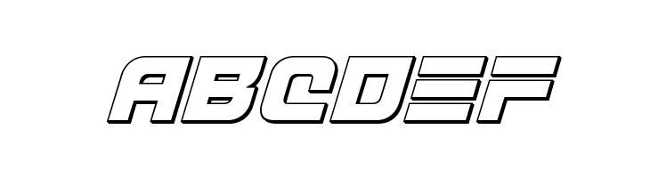 Defcon Zero Outline Italic  Free Fonts Download