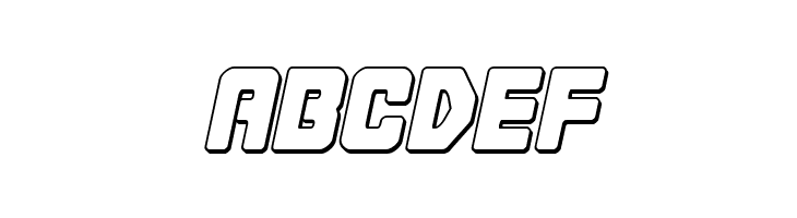 Cyborg Rooster Outline Italic  Free Fonts Download