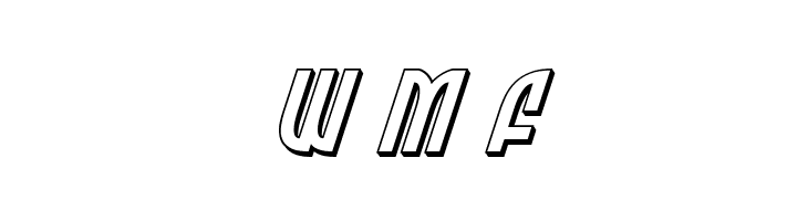 Zone Rider 3D Italic  Free Fonts Download