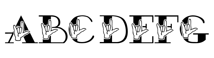 JLR ASL ILY  Free Fonts Download