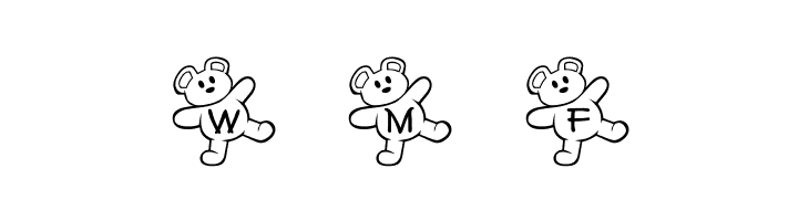 JLR Teddy Bear  Free Fonts Download