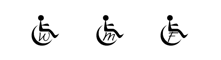 JLR Wheelchair  Free Fonts Download