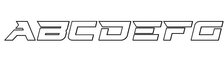 Cyberdyne Outline Italic  Free Fonts Download