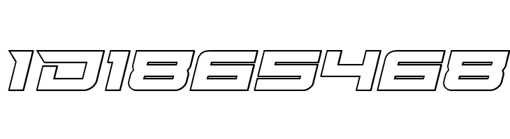 Cyberdyne Outline Italic  Free Fonts Download