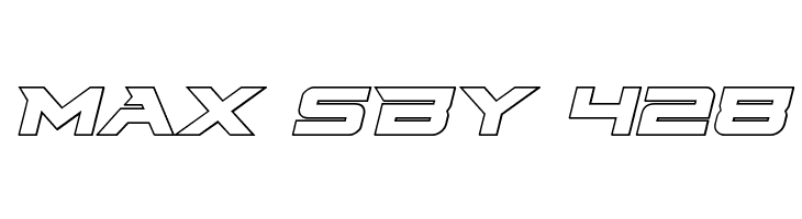 Cyberdyne Outline Italic  Free Fonts Download
