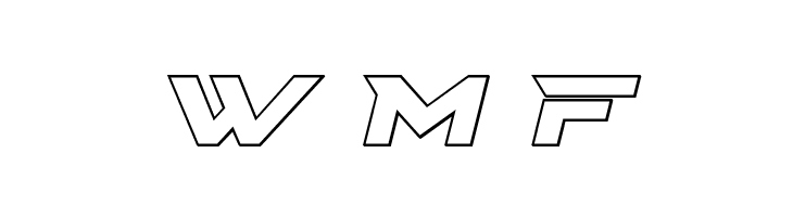Cyberdyne Outline Italic  Free Fonts Download