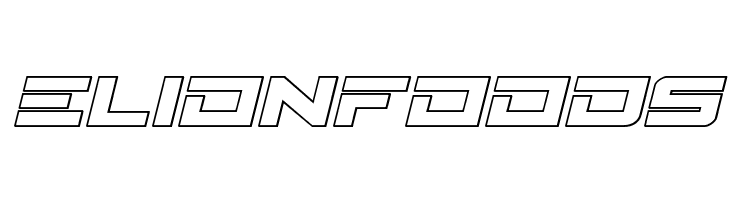 Cyberdyne Outline Italic  Free Fonts Download