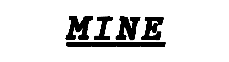 JMHTypewritermonoBlackUnder-Ita  Free Fonts Download