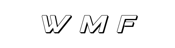 Strike Fighter 3D Italic  Free Fonts Download