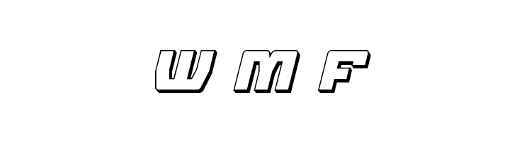 Olympic Carrier 3D Italic  Free Fonts Download