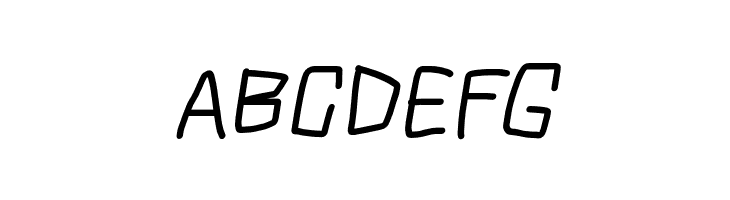 Squarish Italic  Free Fonts Download