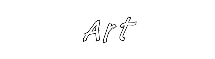 Squared Hand Oblique Outline  Free Fonts Download